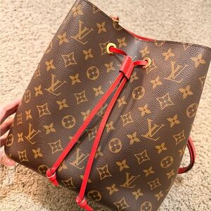 Louis Vuitton Neonoe MM with Red Accents